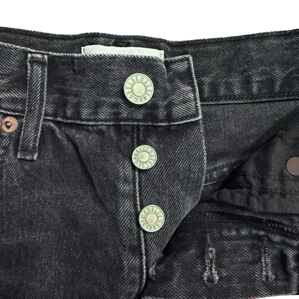 Agolde Parker Cut Off Jean Short In Crash Size 26 - Picture 6 of 9